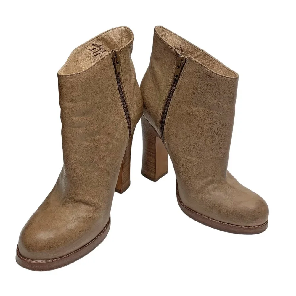 JEAN MICHEL CAZABAT Lois‎ Distressed Leather Chunky Booties